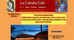 Desktop Screenshot of lacabanacafe.net